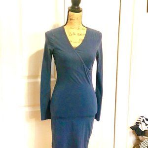 American Apparel Blue Body Con Dress